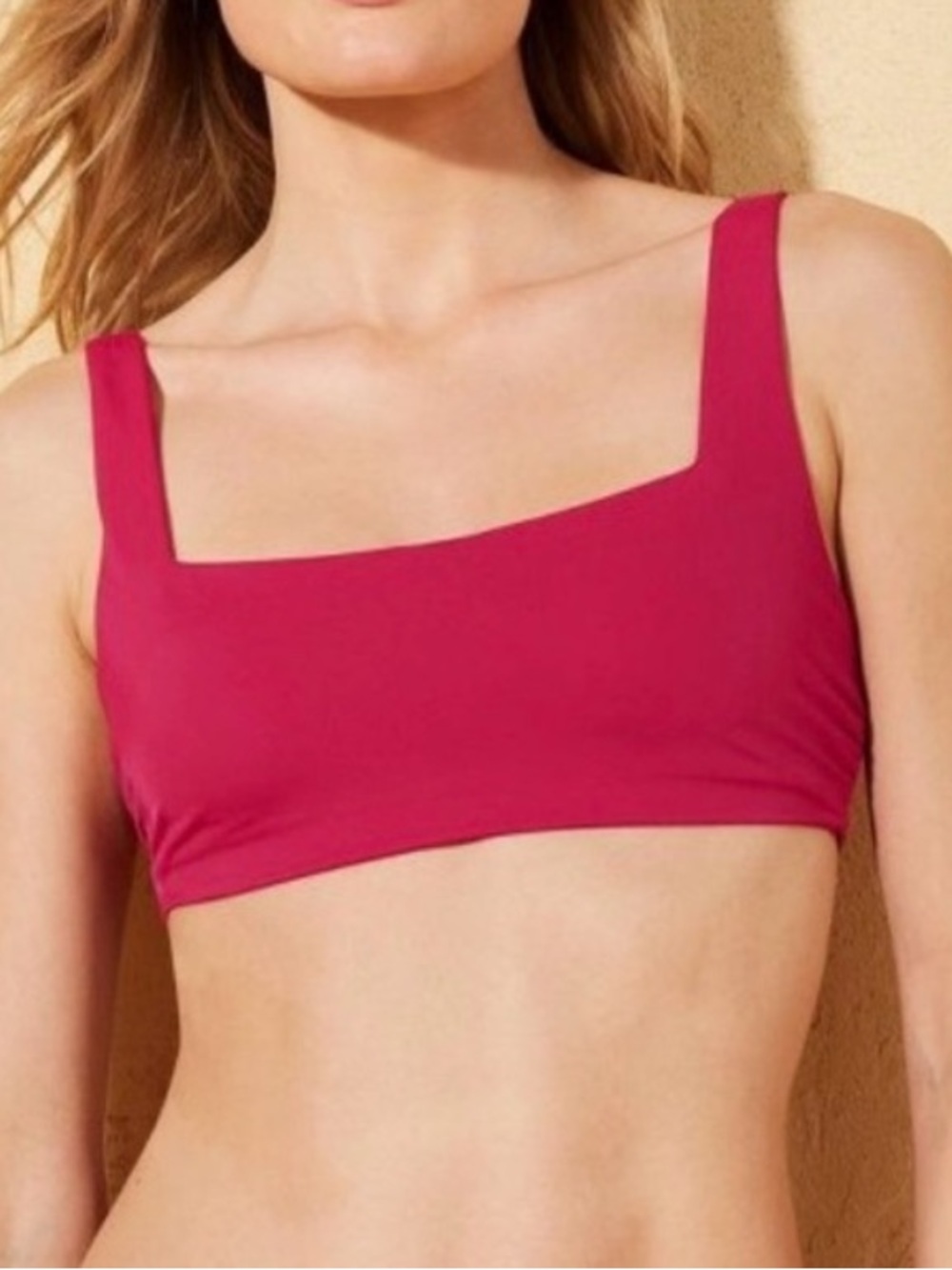 Andie Collection Women's Square-Neck Bikini Top - Raspberry Pink